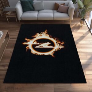 Alternative view of Opel Car Logo Fire Teppich - Teppich mit Automotiv-Motiv