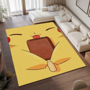 Alternative view of Pikachu Glückliches Gesicht Teppich - TOK