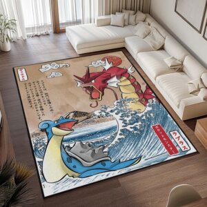 Alternative view of Rotes Flug-Wasser vs Eis-Wasser – Pokémon Teppich - TOK