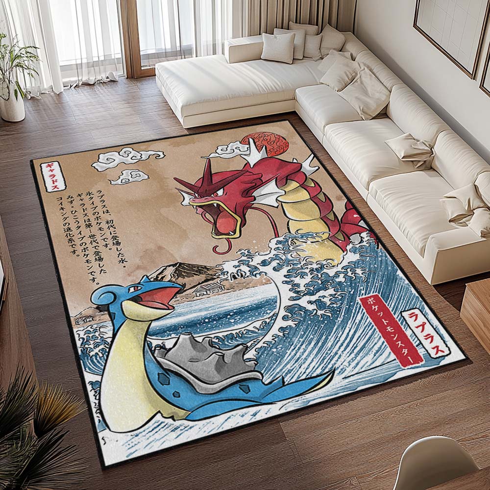 Rotes Flug-Wasser vs Eis-Wasser – Pokémon Teppich - TOK – Bild 2