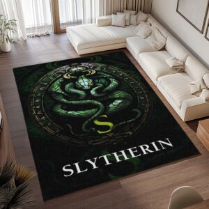 Alternative view of Haus Slytherin Harry Potter Grünes Logo 02 Teppich - TOK