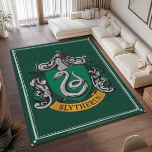 Alternative view of Haus Slytherin Harry Potter Grünes Logo Teppich - TOK