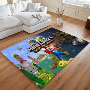Alternative view of Super Mario im Minecraft-Stil Teppich - TOK