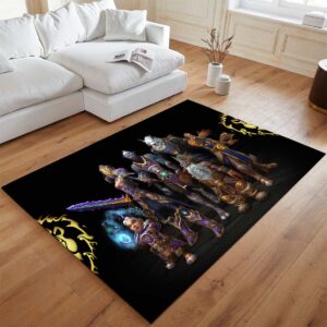 Alternative view of Die Allianz Armee World of Warcraft Hauptcharaktere Teppich - TOK