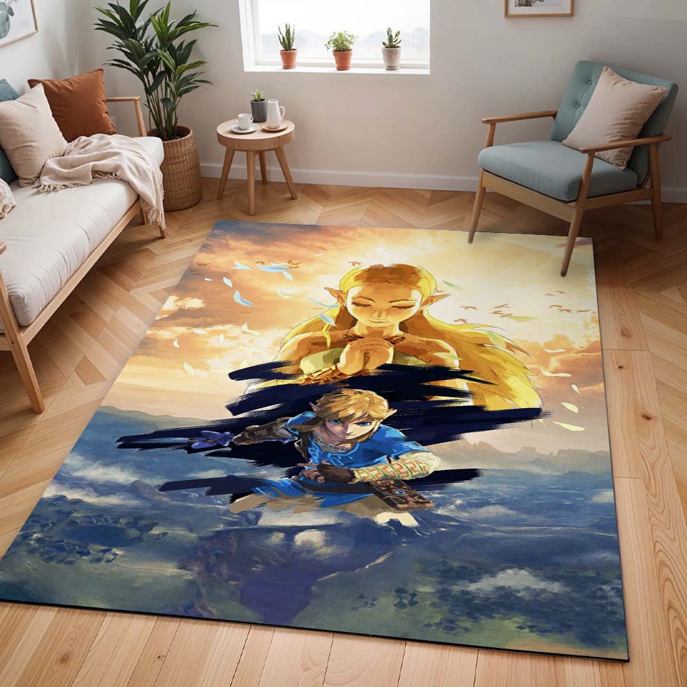Die Legende von Zelda Link und Prinzessin Zelda Alle Charaktere 4 Teppich - TOK
