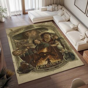 Alternative view of Der Herr der Ringe Die Gefährten Alle Charaktere Teppich - TOK