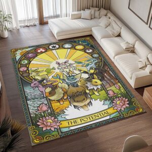 Alternative view of Mögliche Entwicklungen von Evoli Pokémon - The Potential Eevee Evolutions Pokemon Teppich - TOK