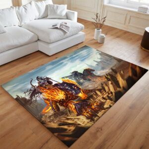 Alternative view of Varian Wrynn Sylvanas Windläufer World of Warcraft Teppich - TOK