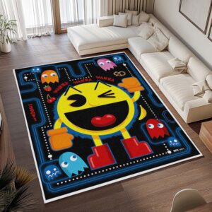 Alternative view of Waka Waka Pac-Man und Geister im Pac-Man-Spiel Teppich - TOK