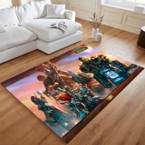 Alternative view of World of Warcraft Sylvanas Windläufer Vol'jin Cairne Bluthuf Thrall Teppich - TOK