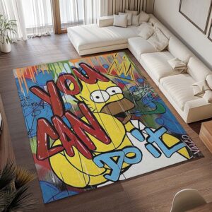 Alternative view of Du schaffst das nicht, Homer Simpson Teppich - TOK
