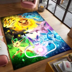 Alternative view of Alle Evoli-entwicklungen Pokmon All Eevee Evolutions Pokemon 1004 Teppich