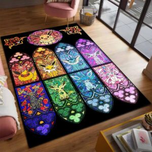 Alternative view of Alle Evoli-entwicklungen Pokmon All Eevee Evolutions Pokemon 1006 Teppich