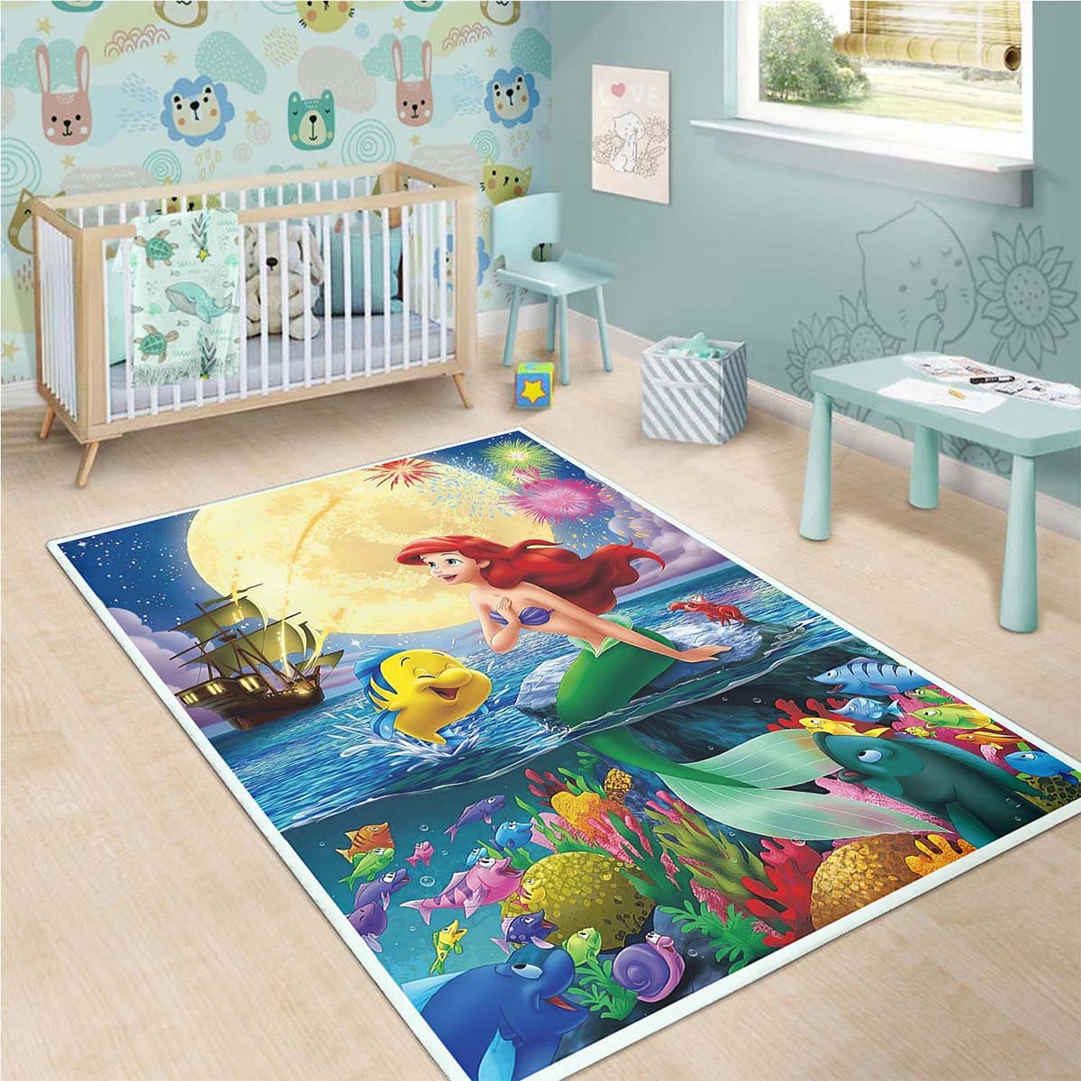 Ariel The Little Mermaid Disney 101 Teppich – Bild 3