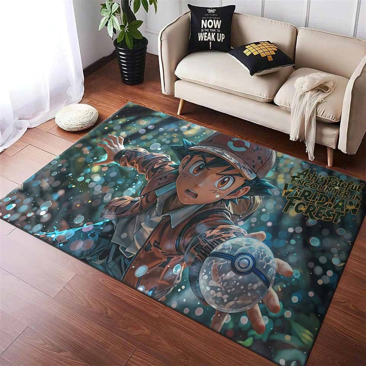 Ash's Fateful Encounter In Viridian Forest Teppich – Bild 3