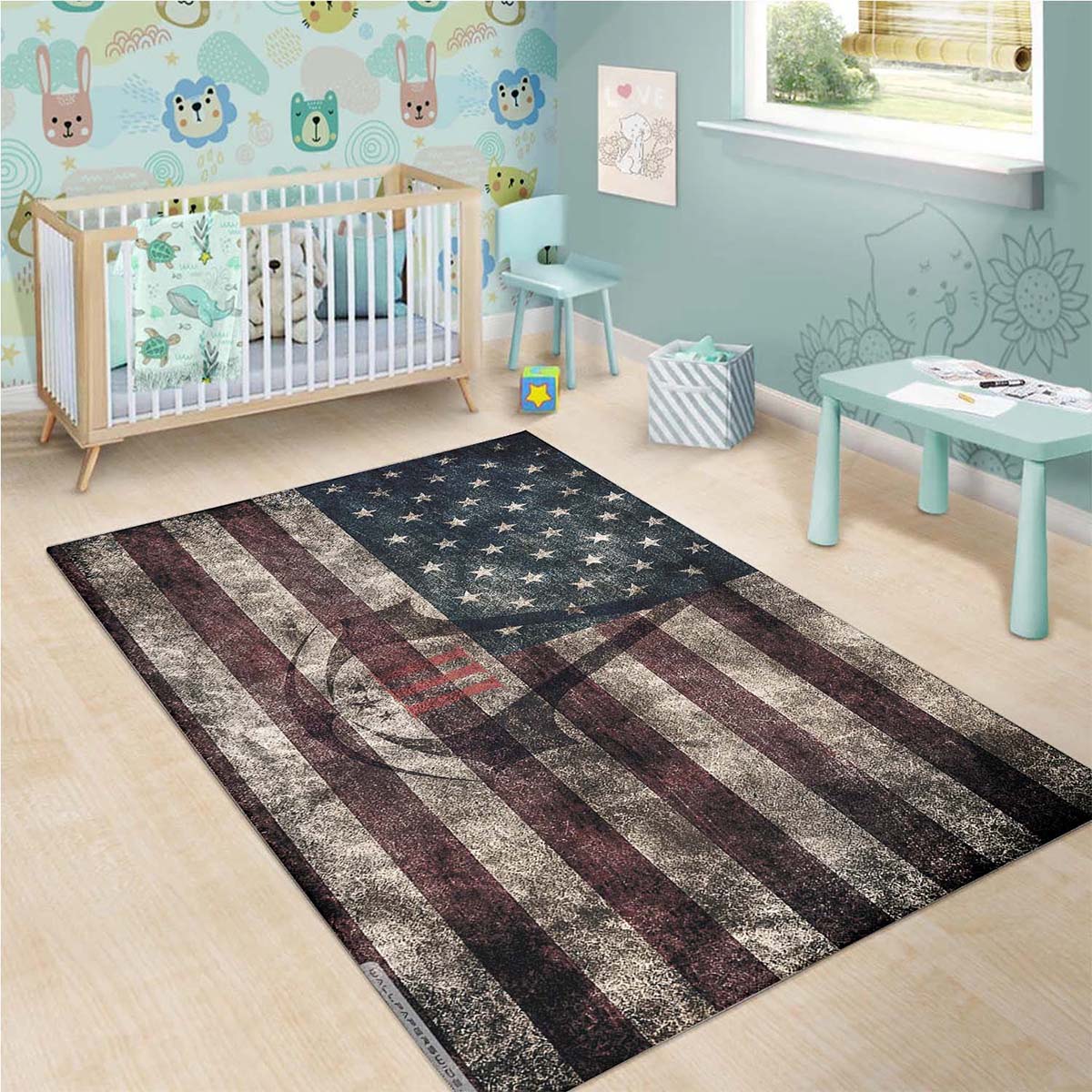Assassins Creed Iii American Eroded Flag Teppich – Bild 3
