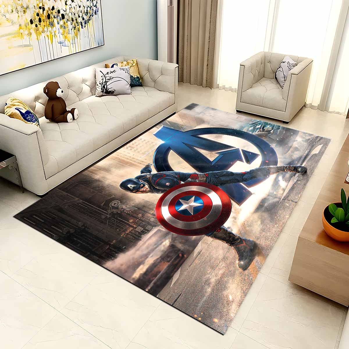 Avengers Age Of Ultron Captain America Superheld Teppich – Bild 2