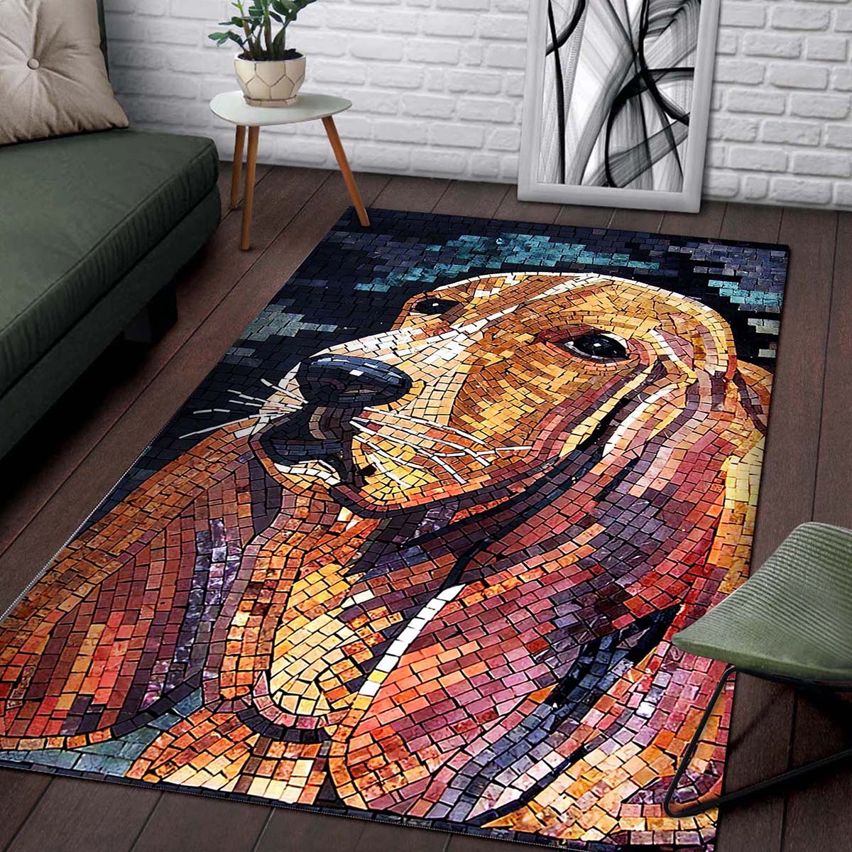 Basset Hound Dd120801a Teppich – Bild 2