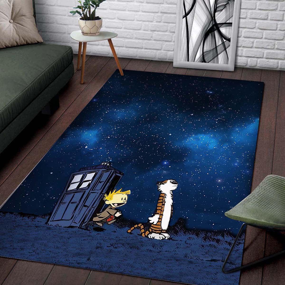 Calvin And Hobbes Doctor Who Teppich – Bild 2
