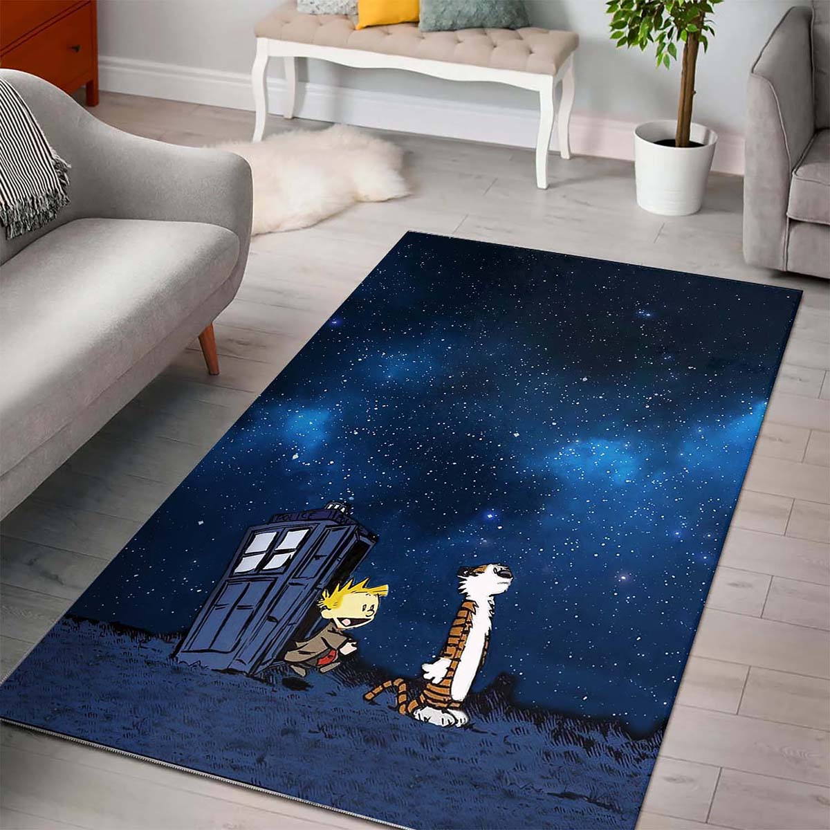 Calvin And Hobbes Doctor Who Teppich – Bild 3
