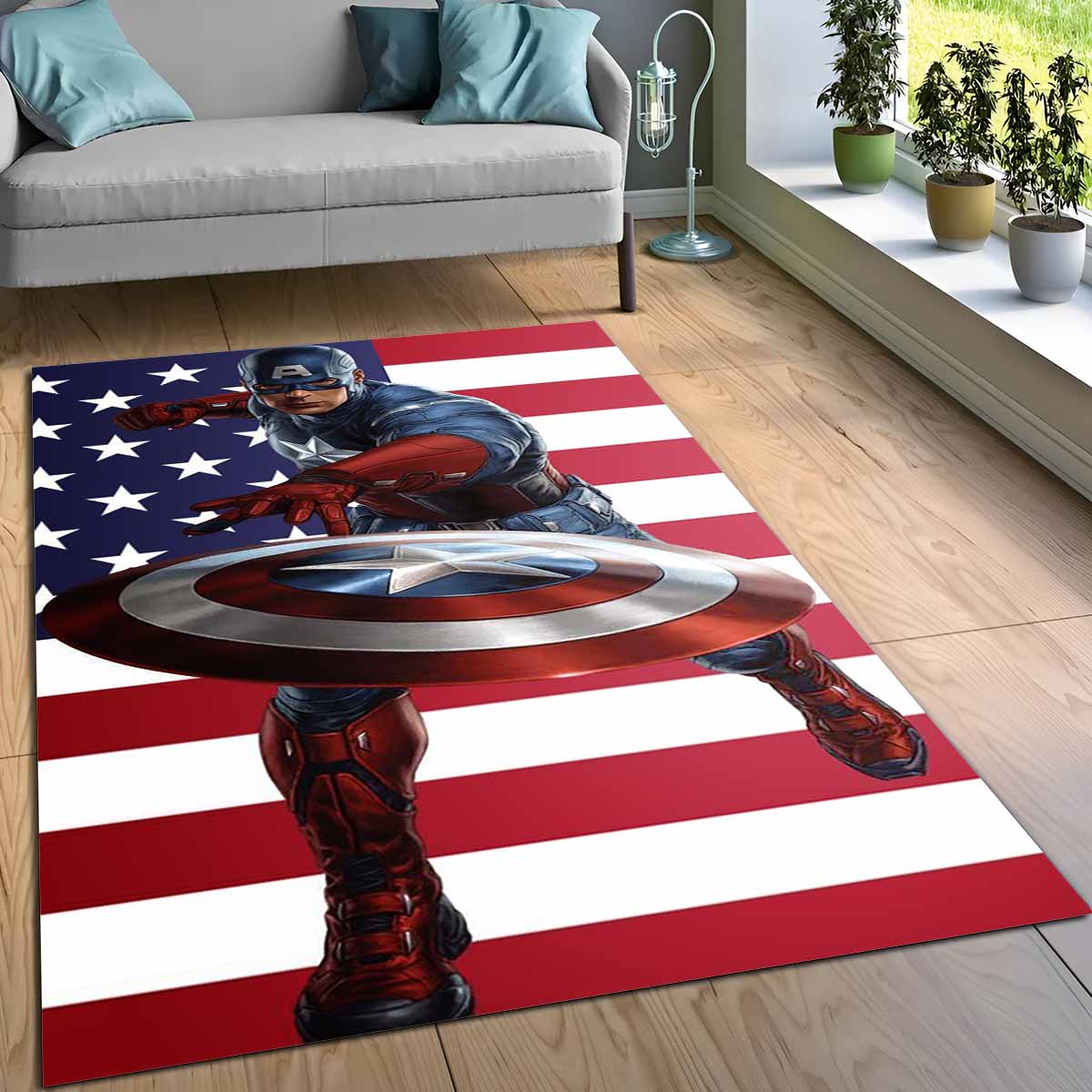 Captain America Marvel 01 Teppich – Bild 3