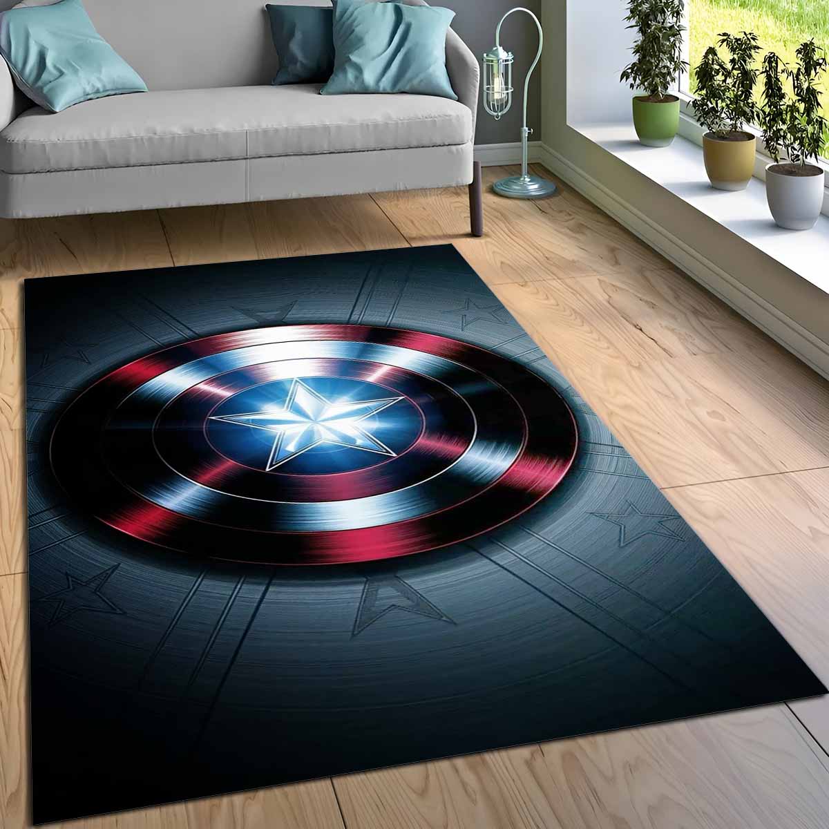 Captain America Schild 5 Teppich – Bild 3