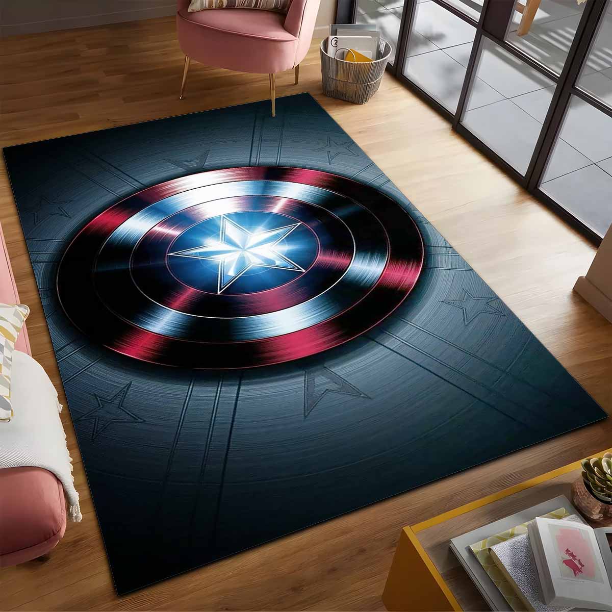 Captain America Schild 5 Teppich – Bild 2