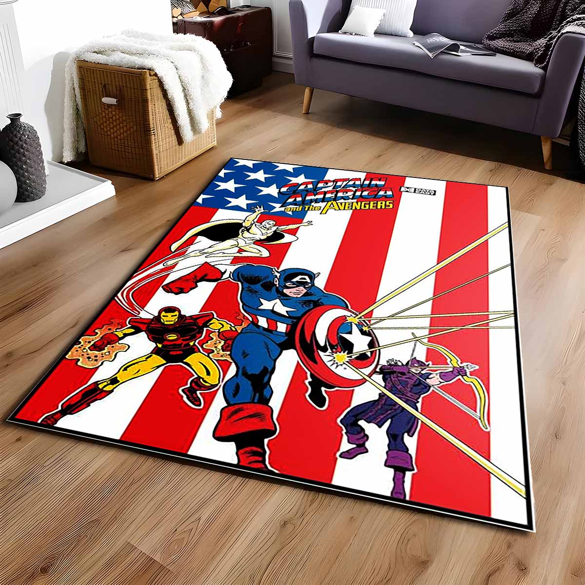 Captain America Und Die Avengers Teppich