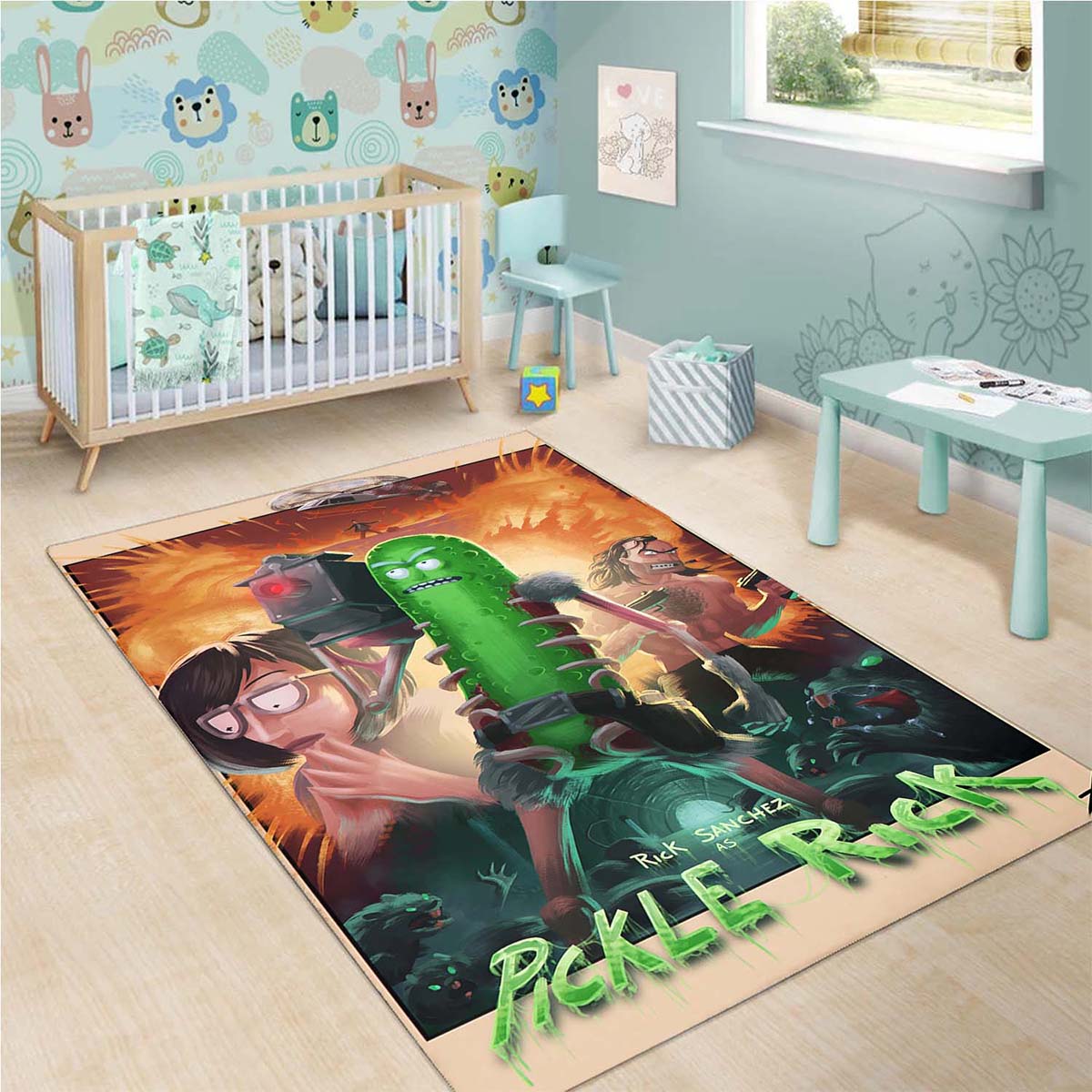 Cartoon Lover Rick & Morty Pickle Rick Teppich – Bild 3