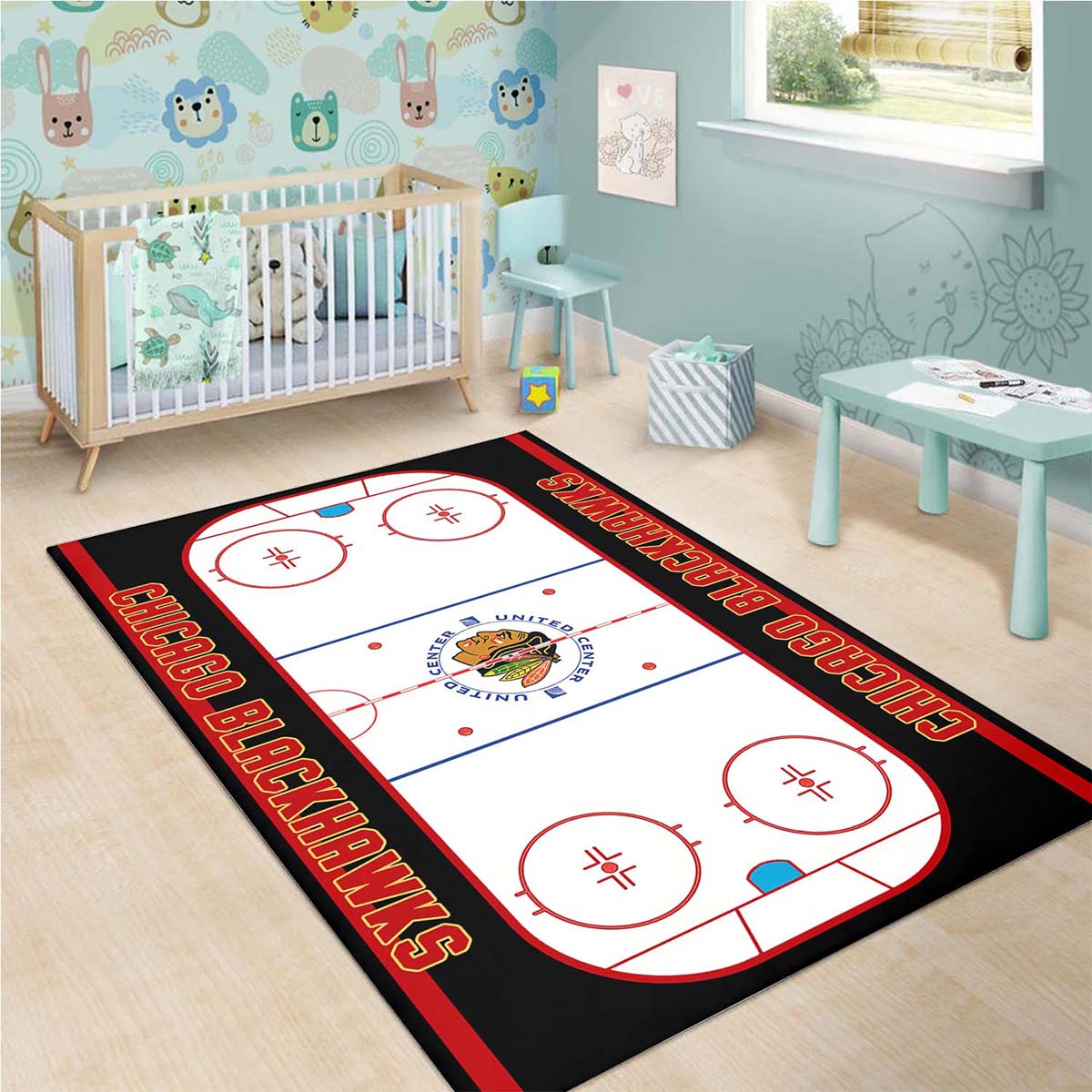 Chicago Blackhawks Hockey Team Teppich – Bild 3