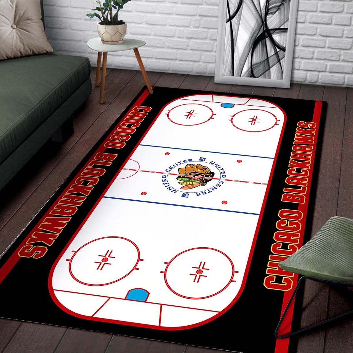 Chicago Blackhawks Hockey Team Teppich – Bild 2