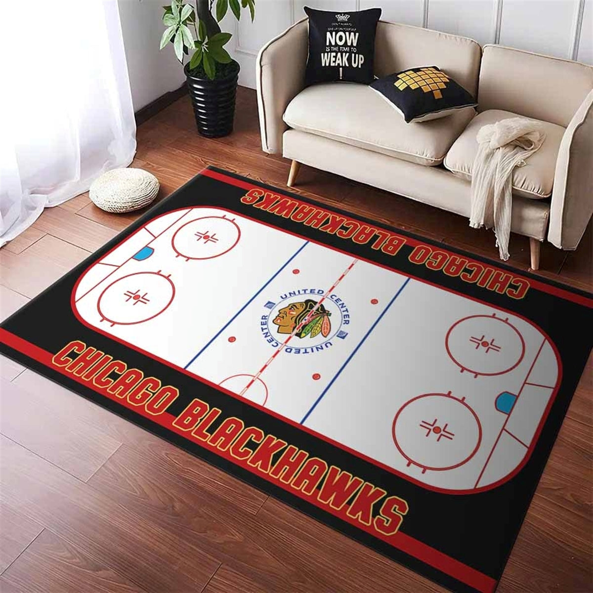 Chicago Blackhawks Hockey Team Teppich