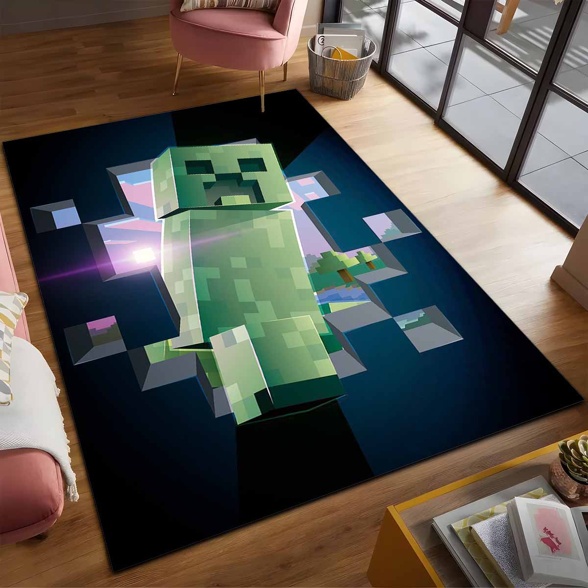 Creeper Im Minecraft-spiel Teppich – Bild 2