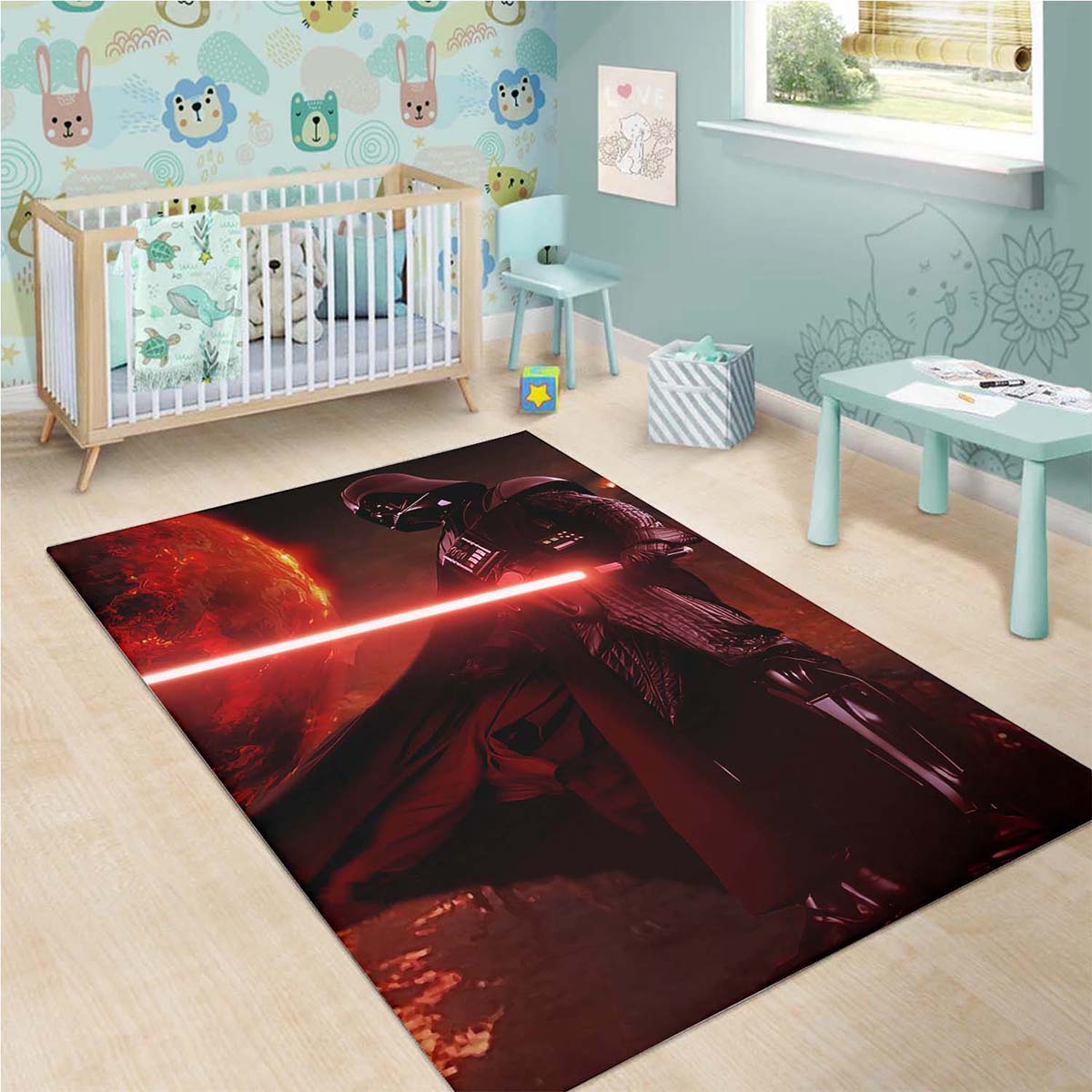 Darth Vader & Light Saber Star Wars Teppich – Bild 3