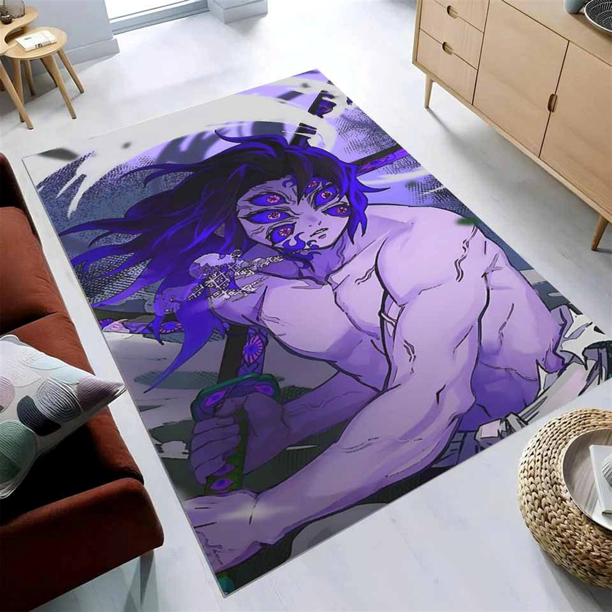 Demon Slayer Kokushibo 3 Teppich