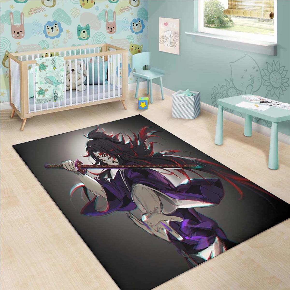 Demon Slayer Kokushibou Fanart Teppich – Bild 3