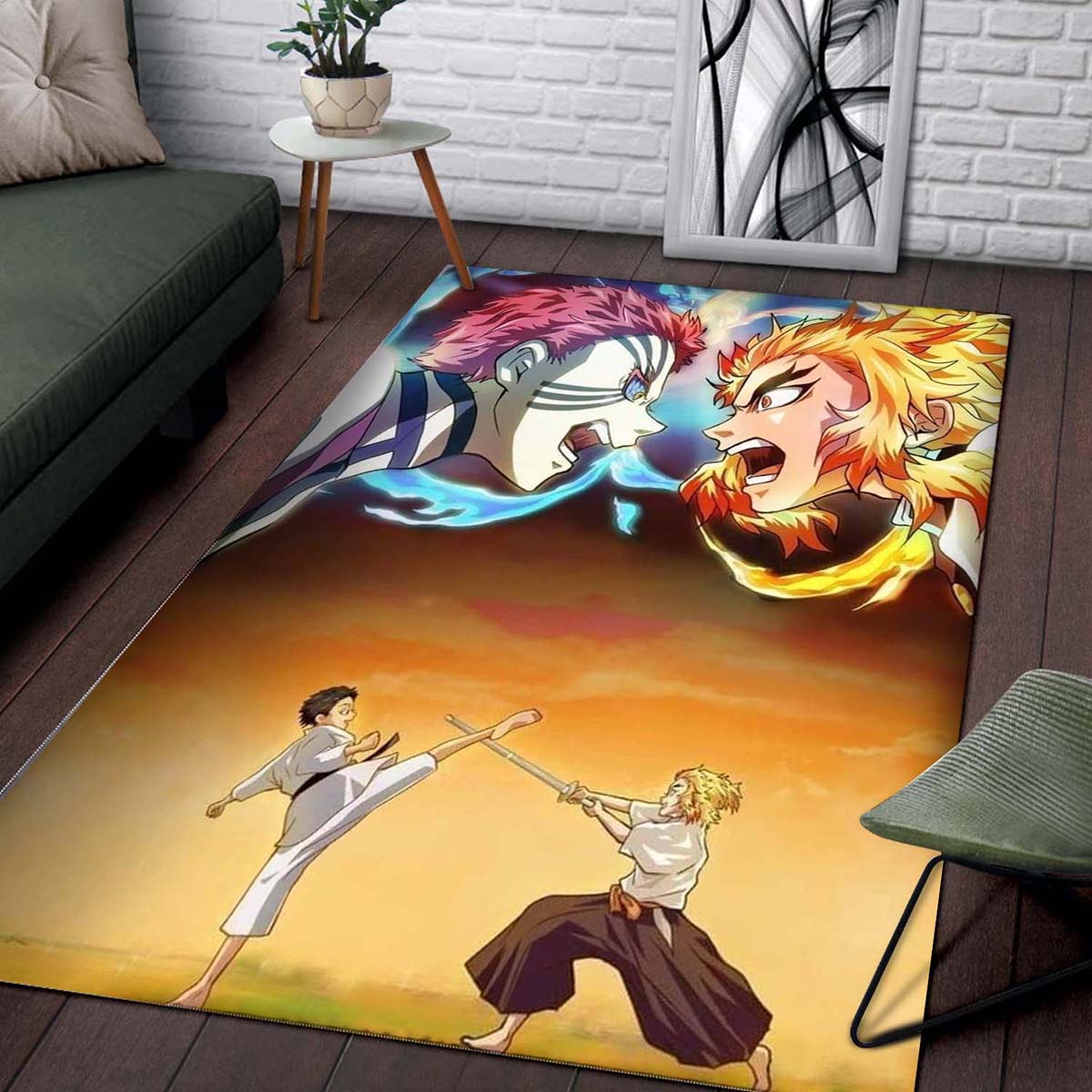 Demon Slayer Rengoku Vs Akaza Teppich – Bild 2