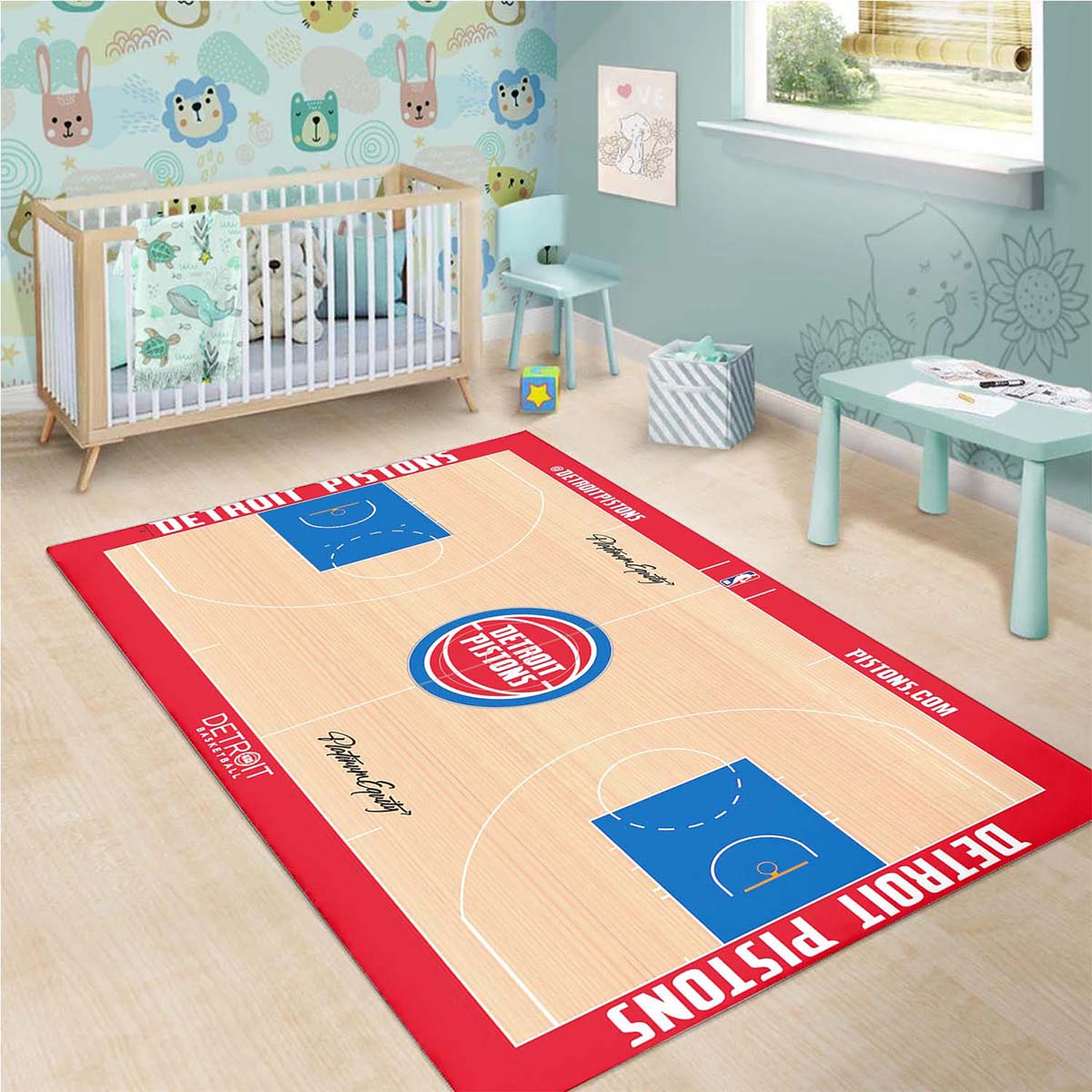 Detroit Pistons Basketballmannschaft Teppich – Bild 3