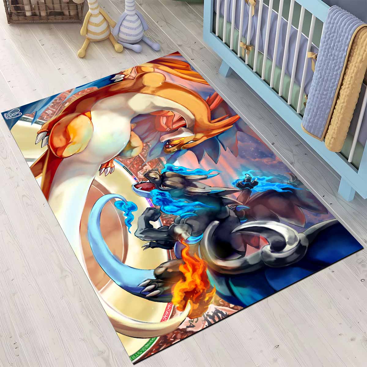 Drachen Pokmon Kampf Dragon Pokemons Fight Teppich – Bild 3
