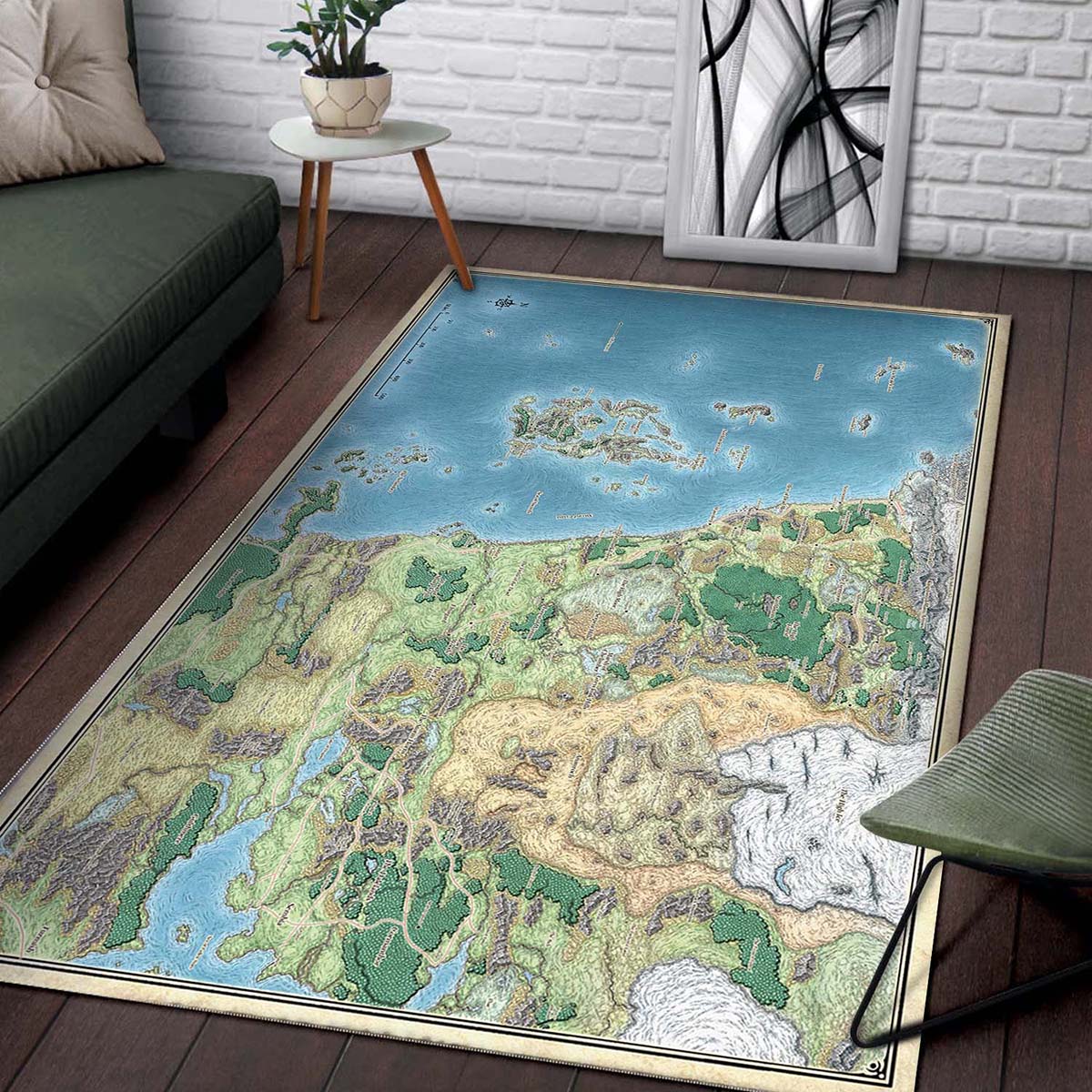 Dungeons Dragons Faerun Vergessene Reiche Karte Teppich – Bild 2