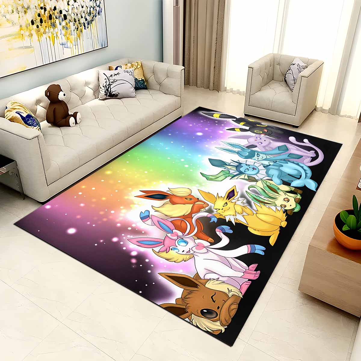 Evoli Entwicklung Pokmon Eevee Evolution Pokemon 6 Teppich – Bild 2