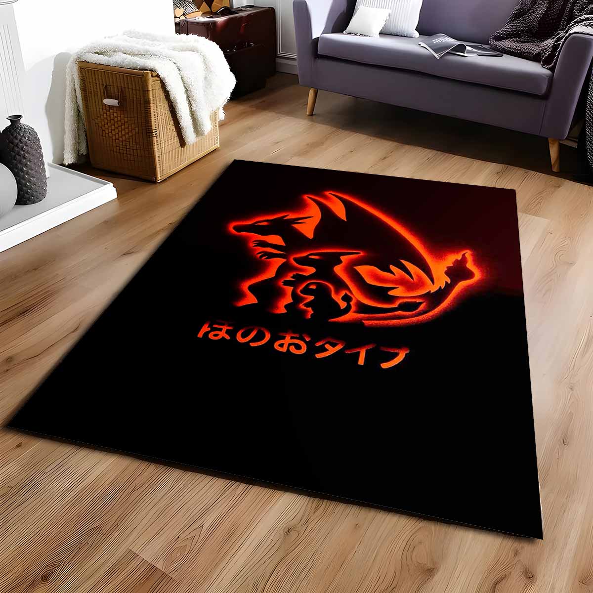 Feuer Glurak Pokmon Fire Charizard Pokemon 2 Teppich