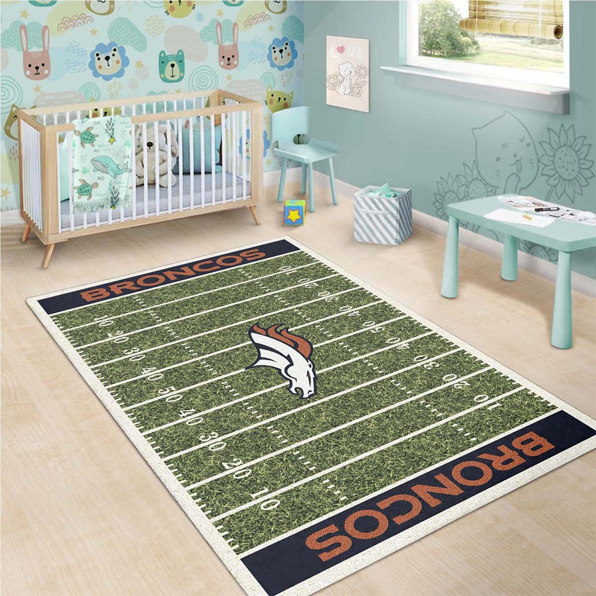 Football Team Denver Broncos Teppich – Bild 3