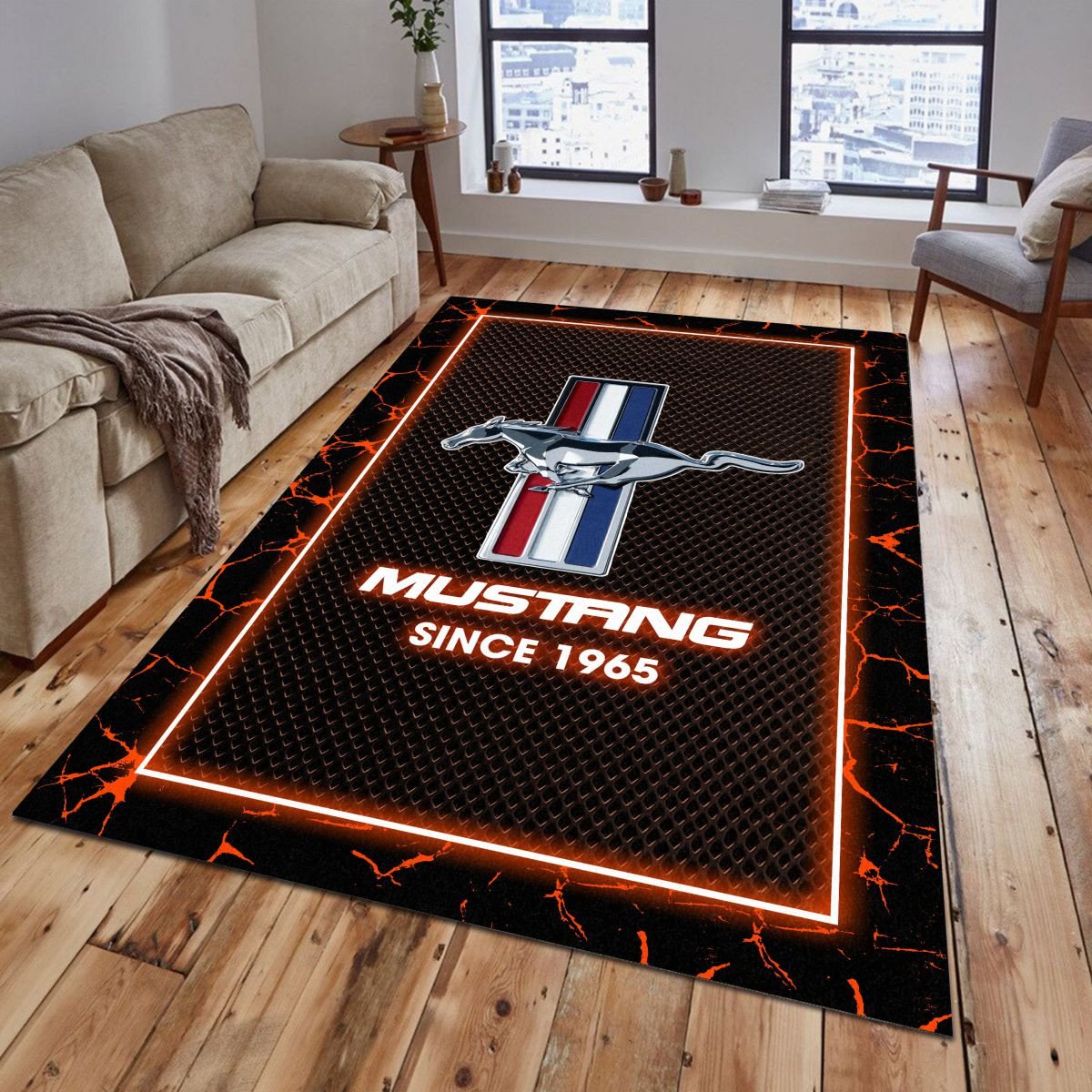 Ford Mustang 06 Teppich - Teppich mit Automotiv-Motiv