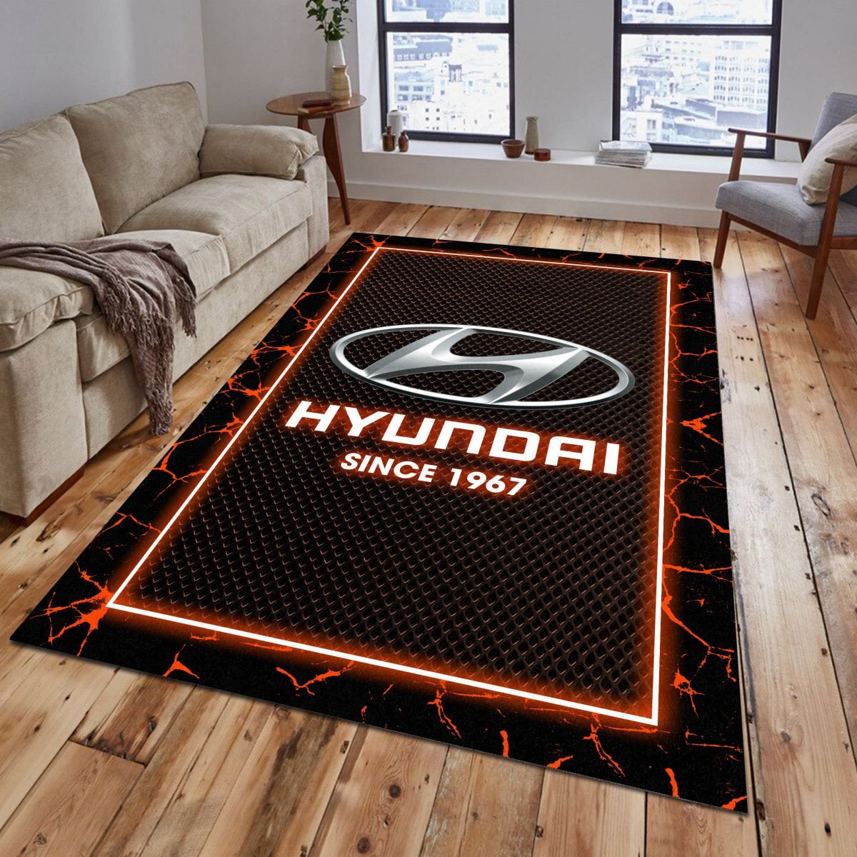 Hyundai 06 Teppich - Teppich mit Automotiv-Motiv