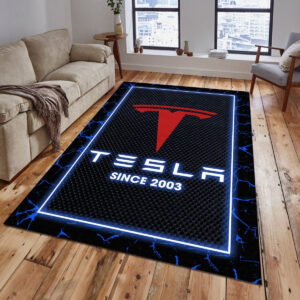 Tesla 02 Teppich - Teppich mit Automotiv-Motiv