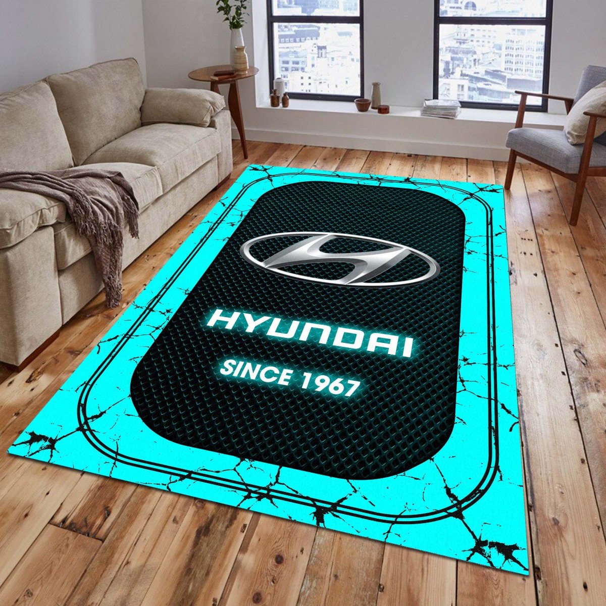 Hyundai 03 Teppich - Teppich mit Automotiv-Motiv