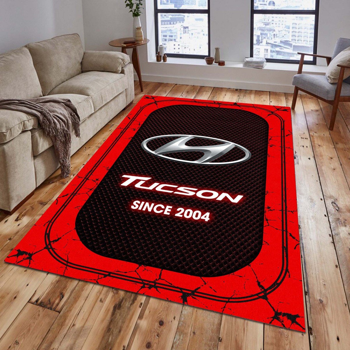 Hyundai Tucson 06 Teppich - Teppich mit Automotiv-Motiv
