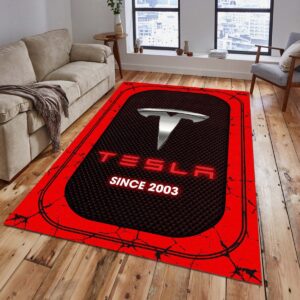 Tesla 07 Teppich - Teppich mit Automotiv-Motiv