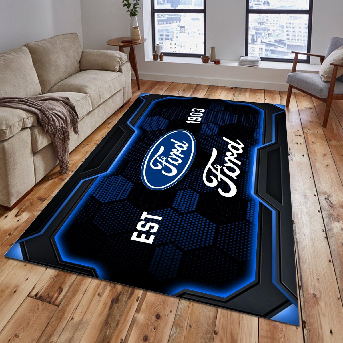 Ford Teppich - Teppich mit Automotiv-Motiv